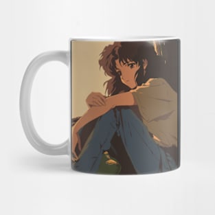 Vintage 90s Anime Girl Mug